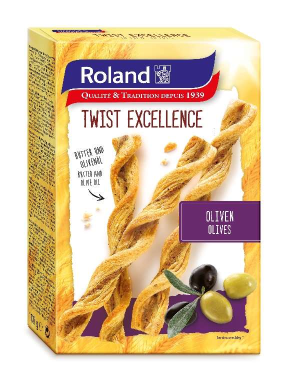 ROLAND Swiss Twist - Φλογέρες με Μαύρες και Πράσινες Ελιές 100g