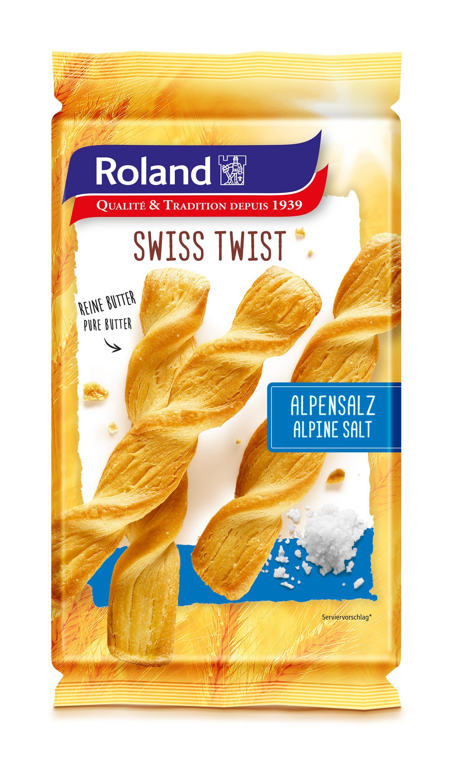 ROLAND Swiss Twist - Φλογέρες με Αλπικό Αλάτι 100g